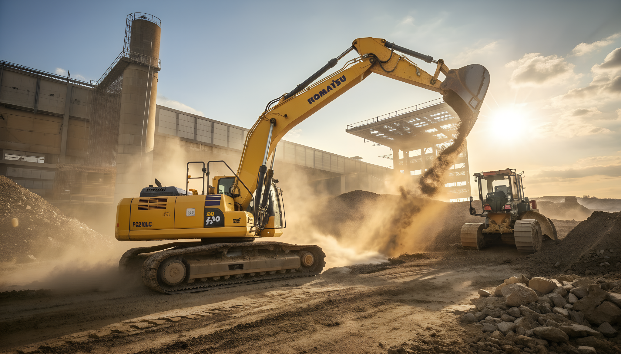 Erdarbeiten im Industriegebiet