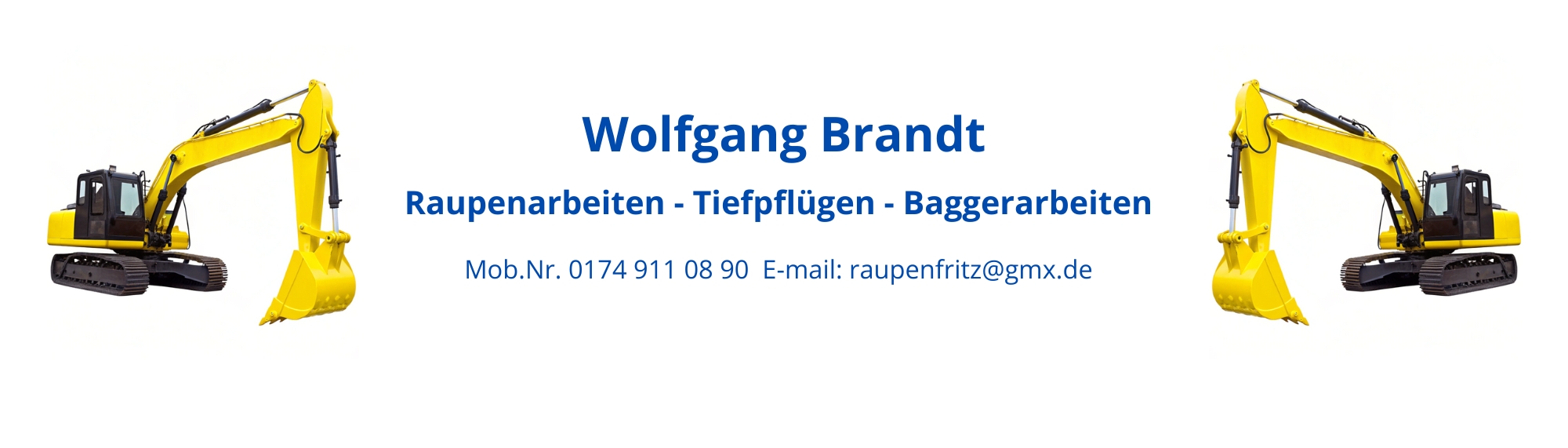 Wolfgang Brandt – Raupenarbeiten, Tiefpflügen, Baggerarbeiten